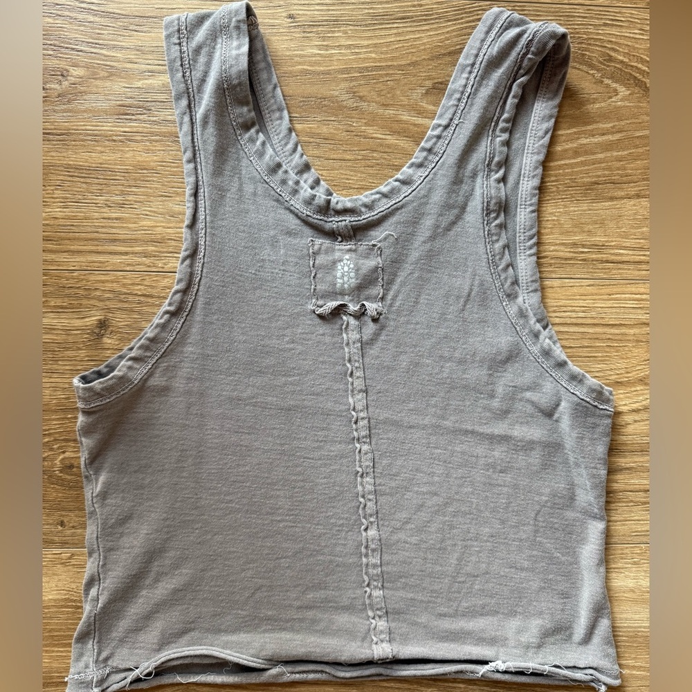 FP Movement Free People Back to Basics Tank Charcoal Brown Small NWT - Picture 5 of 6
